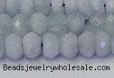 CRB1826 15.5 inches 5*7mm faceted rondelle aquamarine beads