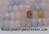 CRB1828 15.5 inches 4*6mm faceted rondelle morganite beads