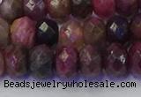 CRB1833 15.5 inches 5*8mm faceted rondelle tourmaline beads