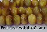 CRB1837 15.5 inches 5*8mm faceted rondelle golden tiger eye beads