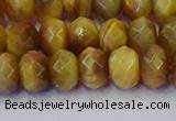 CRB1838 15.5 inches 6*10mm faceted rondelle golden tiger eye beads