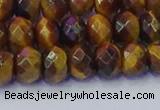 CRB1841 15.5 inches 5*8mm faceted rondelle yellow tiger eye beads