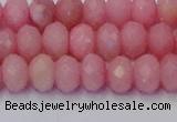 CRB1849 15.5 inches 5*8mm faceted rondelle pink opal beads