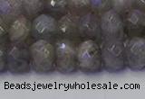 CRB1853 15.5 inches 5*8mm faceted rondelle labradorite beads