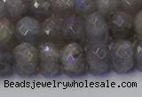 CRB1854 15.5 inches 6*10mm faceted rondelle labradorite beads