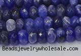 CRB1856 15.5 inches 4*6mm faceted rondelle sodalite beads