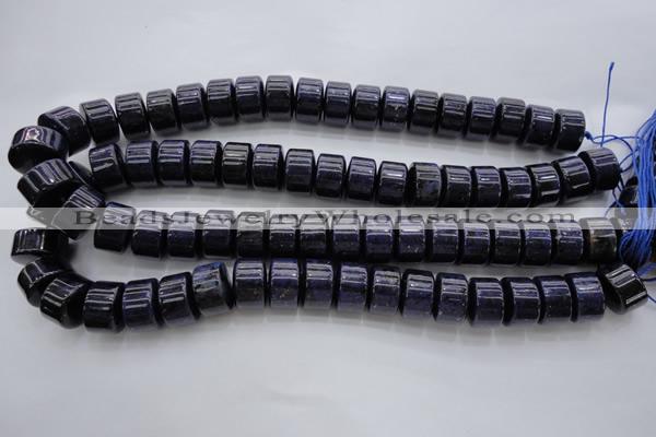 CRB186 15.5 inches 10*16mm rondelle blue dumortierite beads