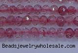 CRB1863 15.5 inches 2*3mm faceted rondelle strawberry quartz beads