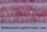 CRB1875 15.5 inches 2*3mm faceted rondelle pink opal beads