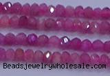 CRB1878 15.5 inches 2*3mm faceted rondelle red tourmaline beads