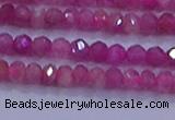 CRB1879 15.5 inches 2.5*4mm faceted rondelle red tourmaline beads