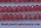 CRB1885 15.5 inches 2.5*4mm faceted rondelle rhodochrosite beads