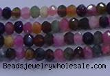 CRB1887 15.5 inches 2*3mm faceted rondelle tourmaline beads