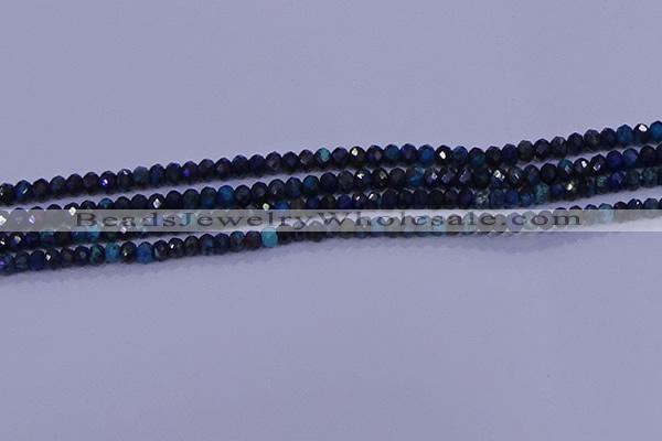 CRB1906 15.5 inches 2*3mm faceted rondelle chrysocolla & turquoise beads