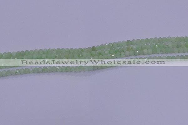 CRB1912 15.5 inches 2*3mm faceted rondelle green opal beads