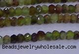 CRB1918 15.5 inches 2*3mm faceted rondelle green garnet beads