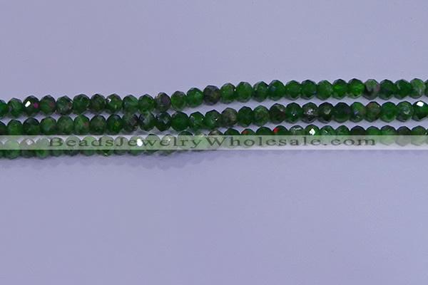 CRB1922 15.5 inches 2.5*4mm faceted rondelle diopside beads