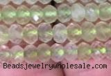 CRB1952 15.5 inches 3*4mm faceted rondelle prehnite gemstone beads