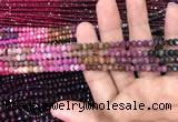 CRB1970 15.5 inches 3.5*5mm faceted rondelle tourmaline beads