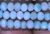 CRB1985 15.5 inches 3*4mm faceted rondelle amazonite gemstone beads