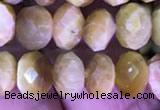 CRB1993 15.5 inches 6*8mm faceted rondelle golden tiger eye beads