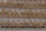 CRB210 15.5 inches 3*4mm faceted rondelle moonstone beads