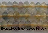 CRB214 15.5 inches 3*4mm faceted rondelle yellow fluorite beads