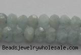 CRB217 15.5 inches 3*4mm faceted rondelle aquamarine beads