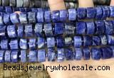 CRB2177 15.5 inches 12mm - 13mm faceted tyre sodalite beads