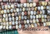 CRB2180 15.5 inches 9mm - 10mm faceted tyre crazy lace agate beads