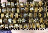 CRB2199 15.5 inches 12mm - 13mm faceted tyre yellow tiger eye beads