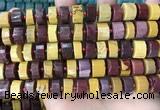 CRB2204 15.5 inches 13mm - 14mm faceted tyre mookaite beads