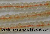 CRB221 15.5 inches 2.5*4mm faceted rondelle citrine gemstone beads