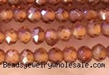 CRB2213 15.5 inches 2*3mm faceted rondelle orange garnet beads