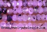 CRB2214 15.5 inches 2*3mm faceted rondelle black rutilated quartz beads