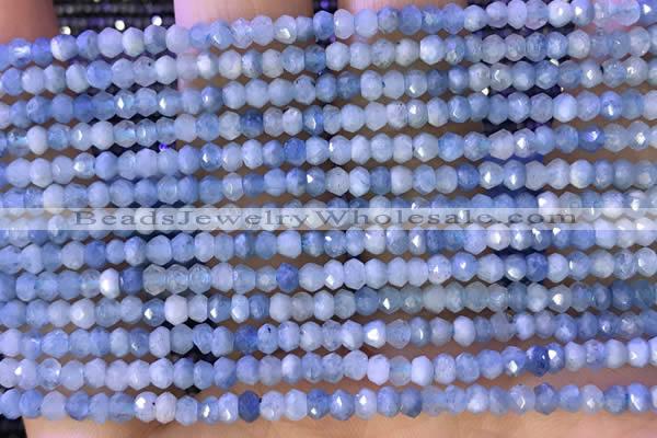 CRB2222 15.5 inches 2*3mm faceted rondelle aquamarine beads