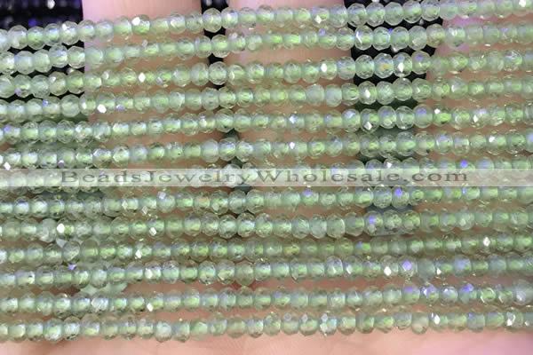 CRB2227 15.5 inches 2*3mm faceted rondelle prehnite beads