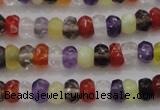 CRB223 15.5 inches 2.5*4mm faceted rondelle mixed quartz beads