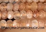 CRB2243 15.5 inches 2*3mm faceted rondelle golden sunstone beads