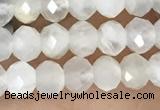 CRB2254 15.5 inches 3*4mm faceted rondelle white moonstone beads