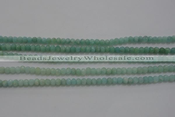 CRB226 15.5 inches 2.5*4mm faceted rondelle amazonite beads