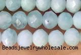 CRB2260 15.5 inches 3*4mm faceted rondelle amazonite beads