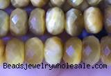 CRB2289 15.5 inches 4*6mm faceted rondelle golden tiger eye beads