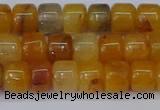 CRB2502 15.5 inches 6*8mm rondelle yellow jade beads wholesale