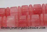 CRB252 15.5 inches 5*14mm - 10*14mm rondelle cherry quartz beads