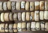 CRB2568 15.5 inches 2*4mm heishi picture jasper beads wholesale