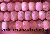 CRB2619 15.5 inches 2*3.5mm faceted rondelle rhodochrosite beads