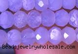 CRB2627 15.5 inches 3*4mm faceted rondelle blue chalcedony beads