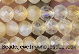 CRB2632 15.5 inches 3*4mm faceted rondelle citrine gemstone beads