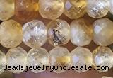 CRB2633 15.5 inches 4*5mm faceted rondelle citrine gemstone beads